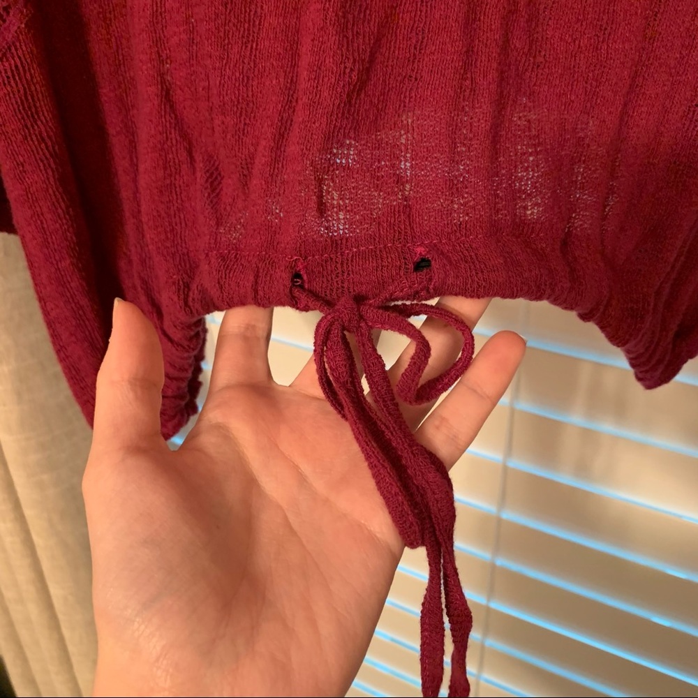 Free People Plum Lace Top - Picture 7 of 9